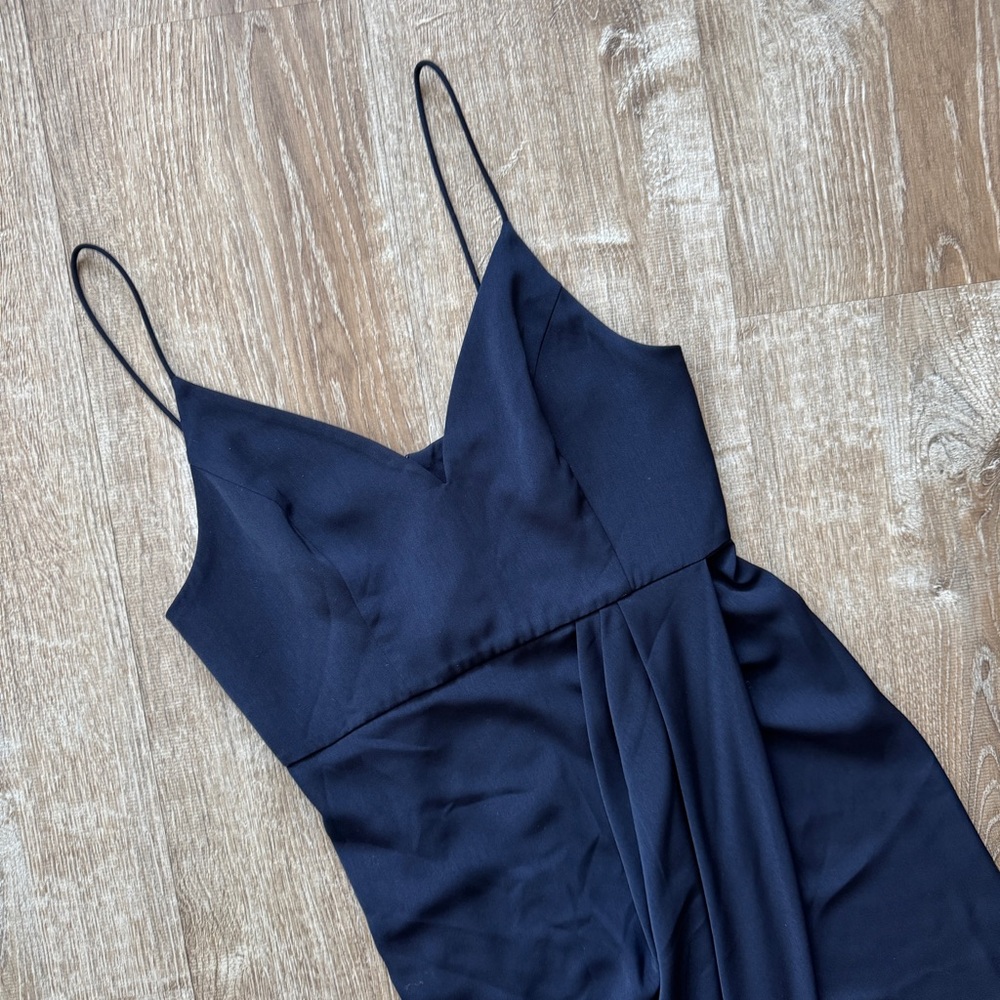 Shona Joy navy blue Spaghetti Strap Sheath Dress - Picture 5 of 7